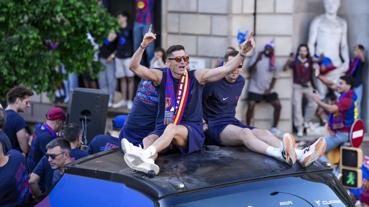 Lewandowski et son avenir incertain au Barça malgré le titre de Liga