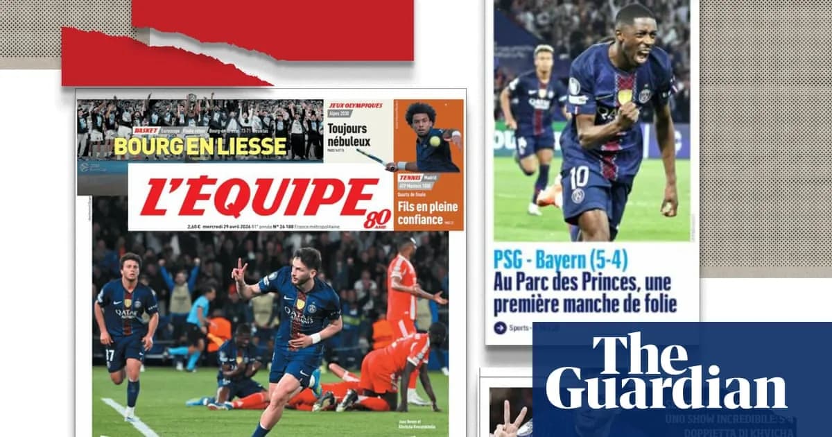 PSG-Bayern : un match à neuf buts salué comme un sommet du football européen